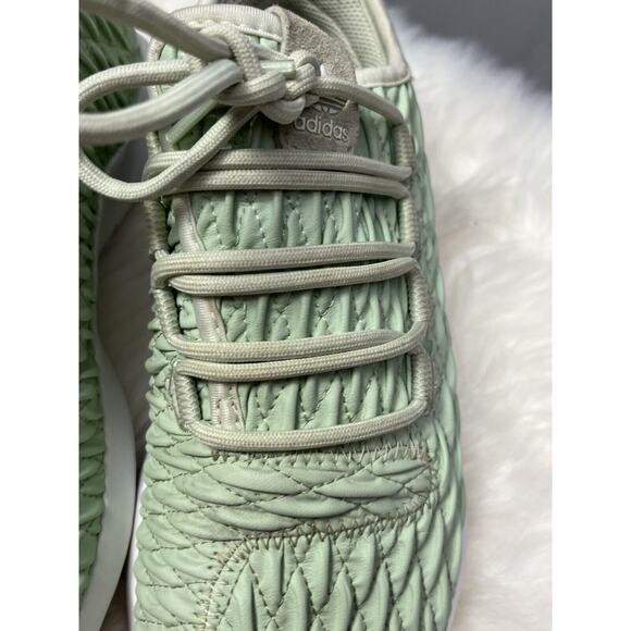 Adidas Tubular Sneaker Womens sz 7 Shadow Lace up Textured Sneaker Linen green - Picture 8 of 8